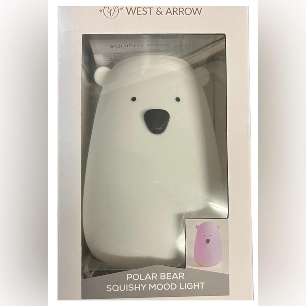 West and Arrow Polar Bear Squishy Mood Light NWT
